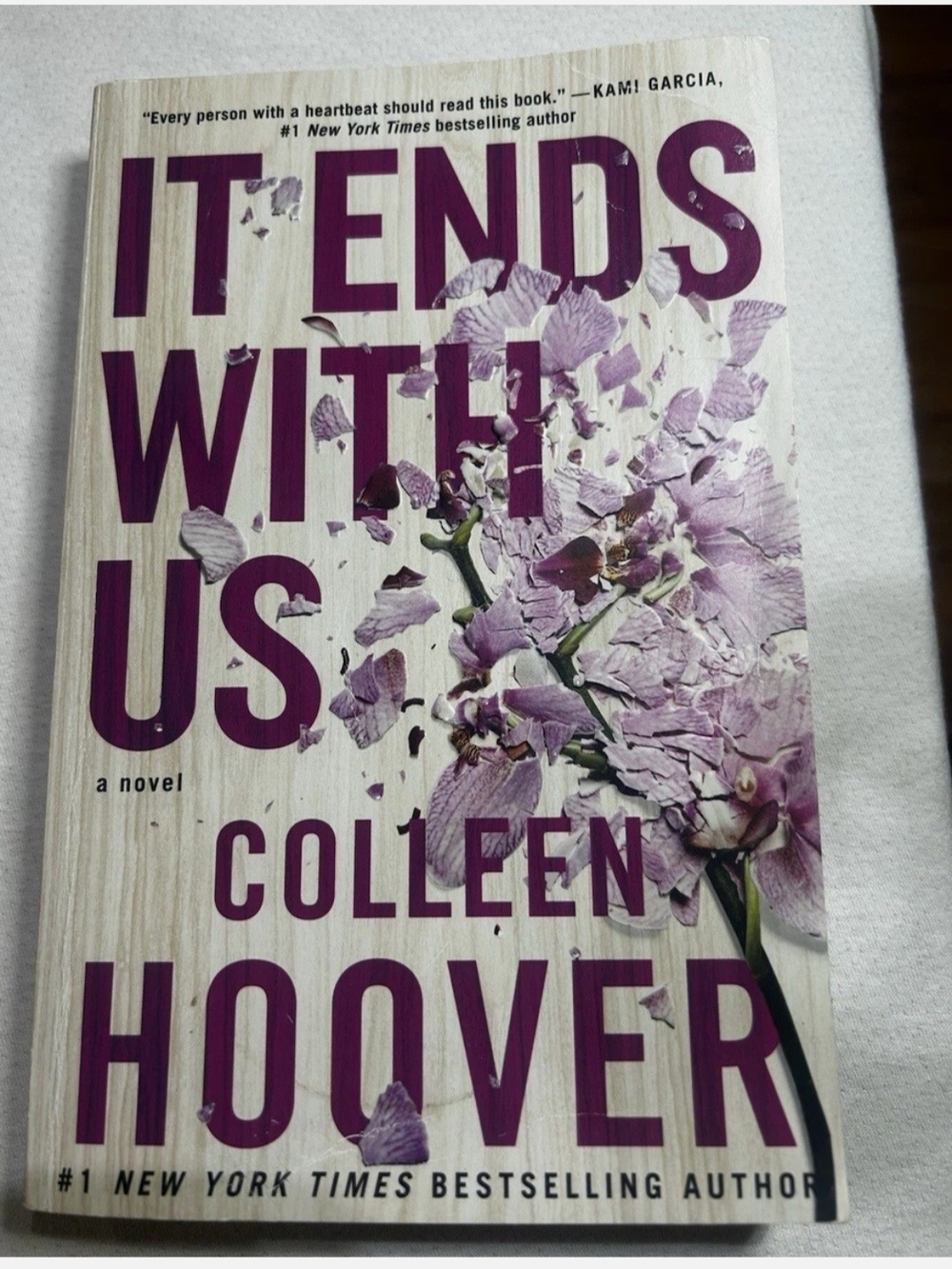 It Ends With Us Fiction Novel Book (Purple Cover)